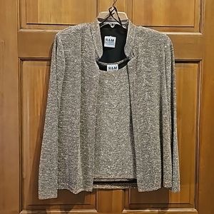 Gold evening wear jacket and top